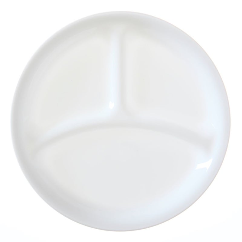 Corelle Livingware 8-1/2-Inch Divided Dish, Winter Frost White